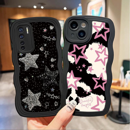 Black Wave Soft Silicone phone Case