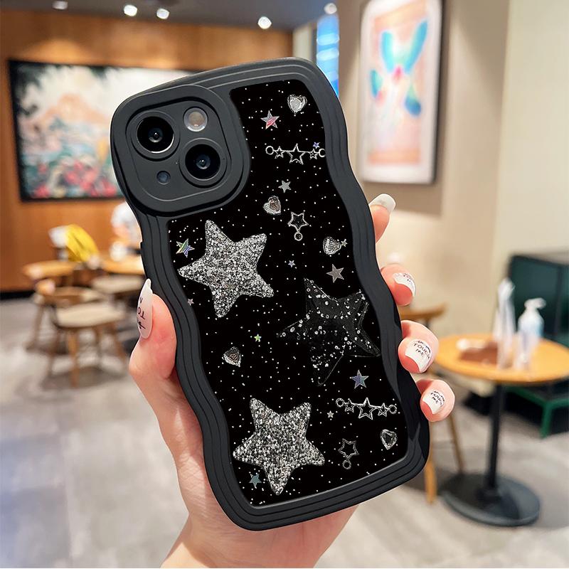 Black Wave Soft Silicone phone Case