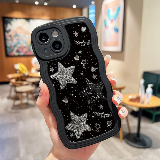 Black Wave Soft Silicone phone Case